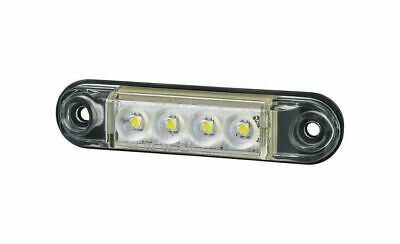 4x Red & White LED Side Marker Lights For Trucks – Fits Volvo, Scania, MAN, DAF, Mercedes, Ford