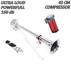 12V 150dB Super Loud Dual Tone Chrome Zin-c Air Horn Set Trumpet Compressor  For Any 12V Vehicles - Bed Bath & Beyond - 36908732