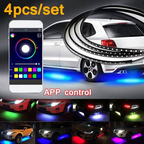Car Under Glow Atmosphere LED Lights APP Control to fit all vehicles