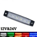 6 LED Marker Lights Full Colour Range in 12v 24v truck trailer tractor Van Car Off road