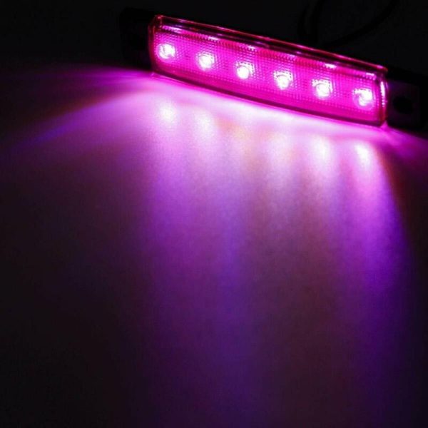 6 LED Marker Lights Purple 12v 24v