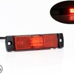 1X Side Rear Marker Red 4 Led Light Outline Lamp Van Truck Lorry 12V 24V E-Mark