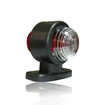 thumbnail image 2 of 2x White LED Side Marker Lights - 12V, Chrome Housing For Trucks, Buses, Caravans 2 of 4