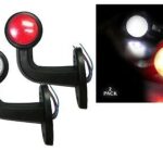 2 X 8 Led Side Rubber Elbow Marker Light Lamp Outline Trailer Lorry 13 Cm 24v