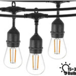 Garden Festoon Lights 15 Plus 3 Bulbs