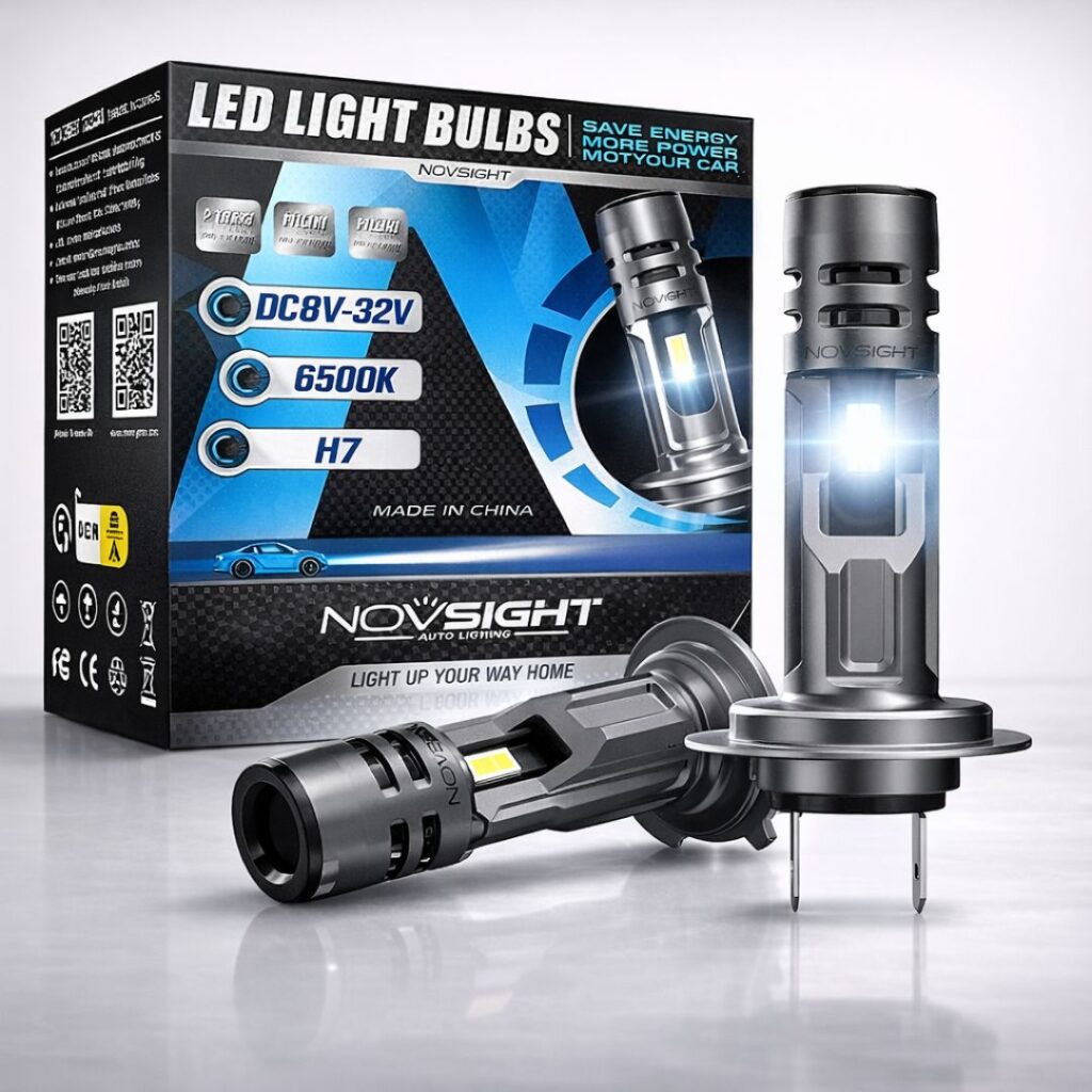 H7 LED Headlight 60W Bulbs Set | Novsight N58 Series - Buy Online