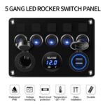 Switch Panel 5 Gang USB Lighter Volt Meter Installation