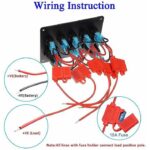 Switch Panel 5 Gang USB Lighter Volt Meter Wiring Diagram