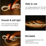 A photo of Warm White Strip COB Light 5 meter 12 volts and Bendable