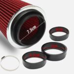 6 inch Red Car Air Filter Mesh Cone