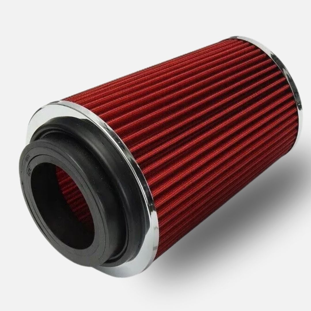 6 inch Red Car Air Filter Mesh Cone | Induction Kit High Power