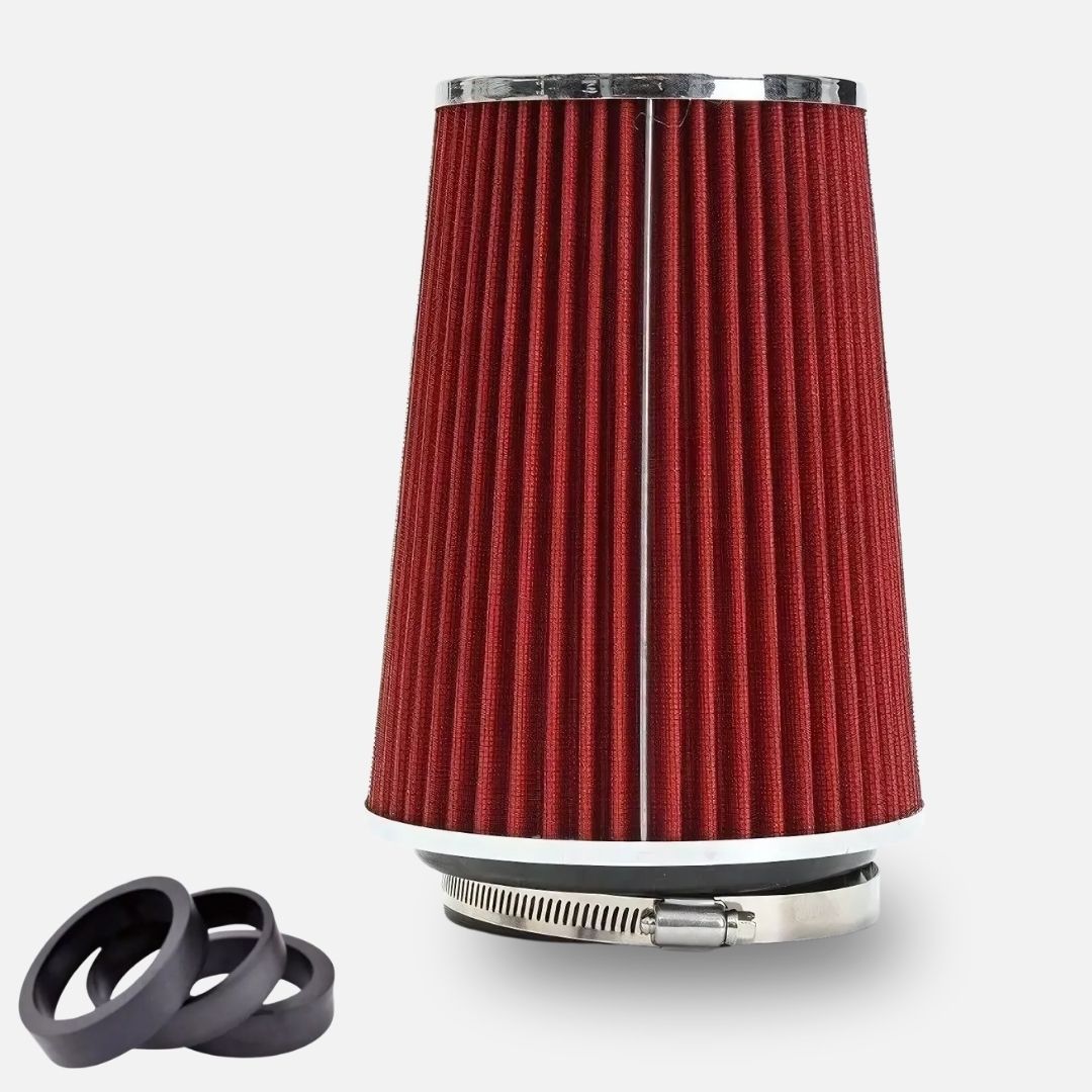 6 inch Red Car Air Filter Mesh Cone