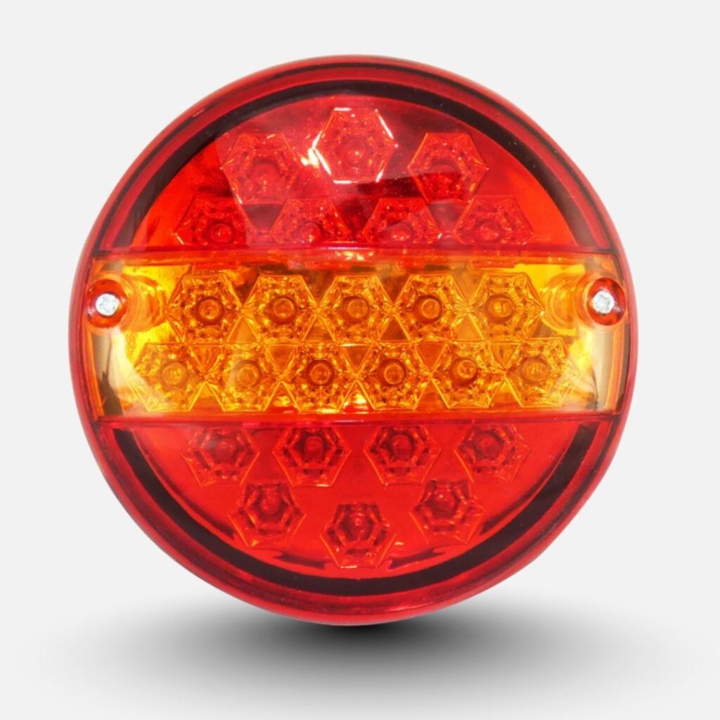 Fristom LED Round Rear Lamp With Dynamic Sequential Indicator – Hamburger Style