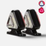 Side Marker Lights Triangle Mini Red / White