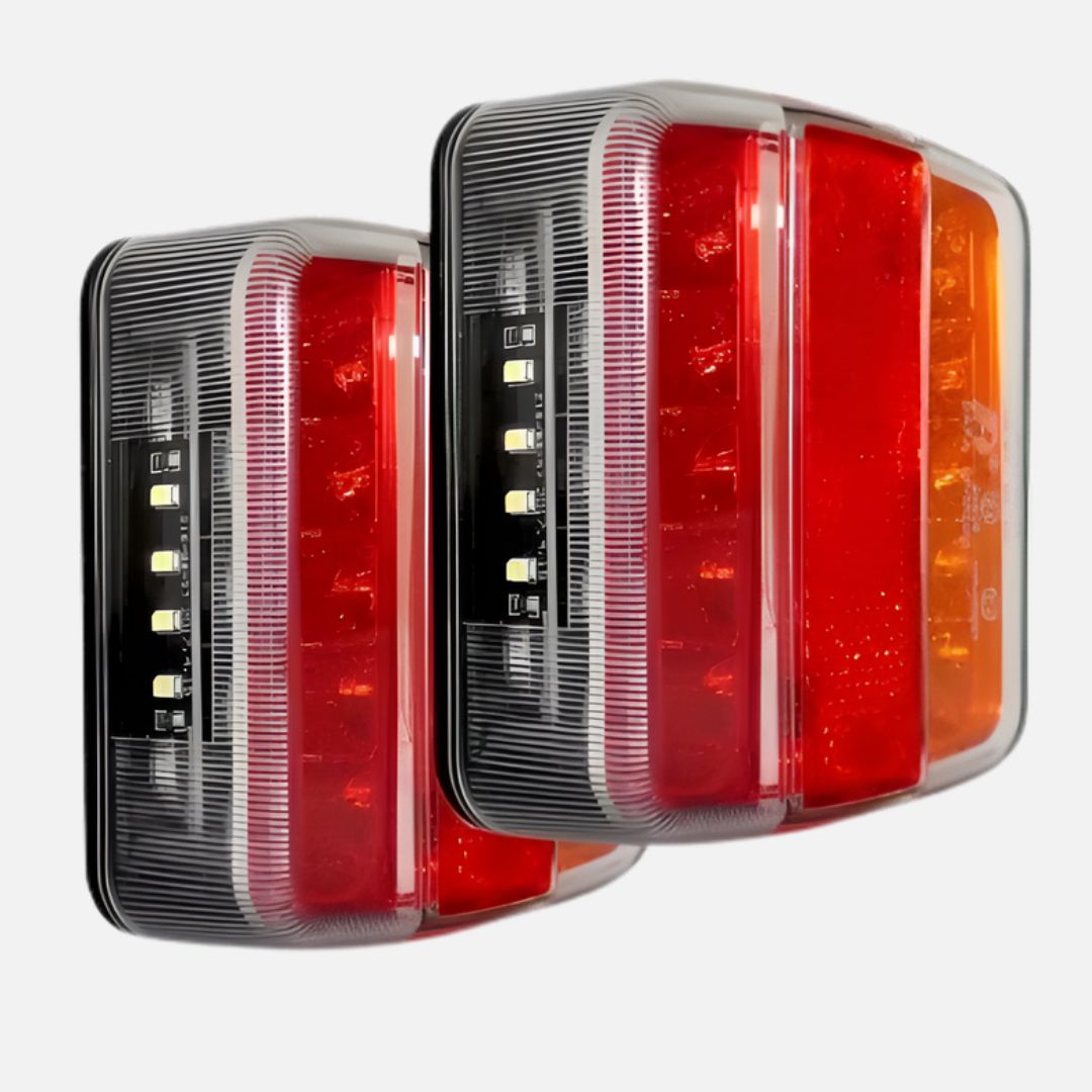 Pair 12v LED Rear Tail Lights 5 Functions