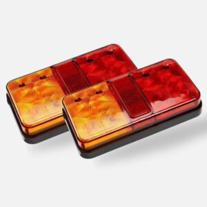 Pair of 12V LED Rear Tail Lights 4 Functions