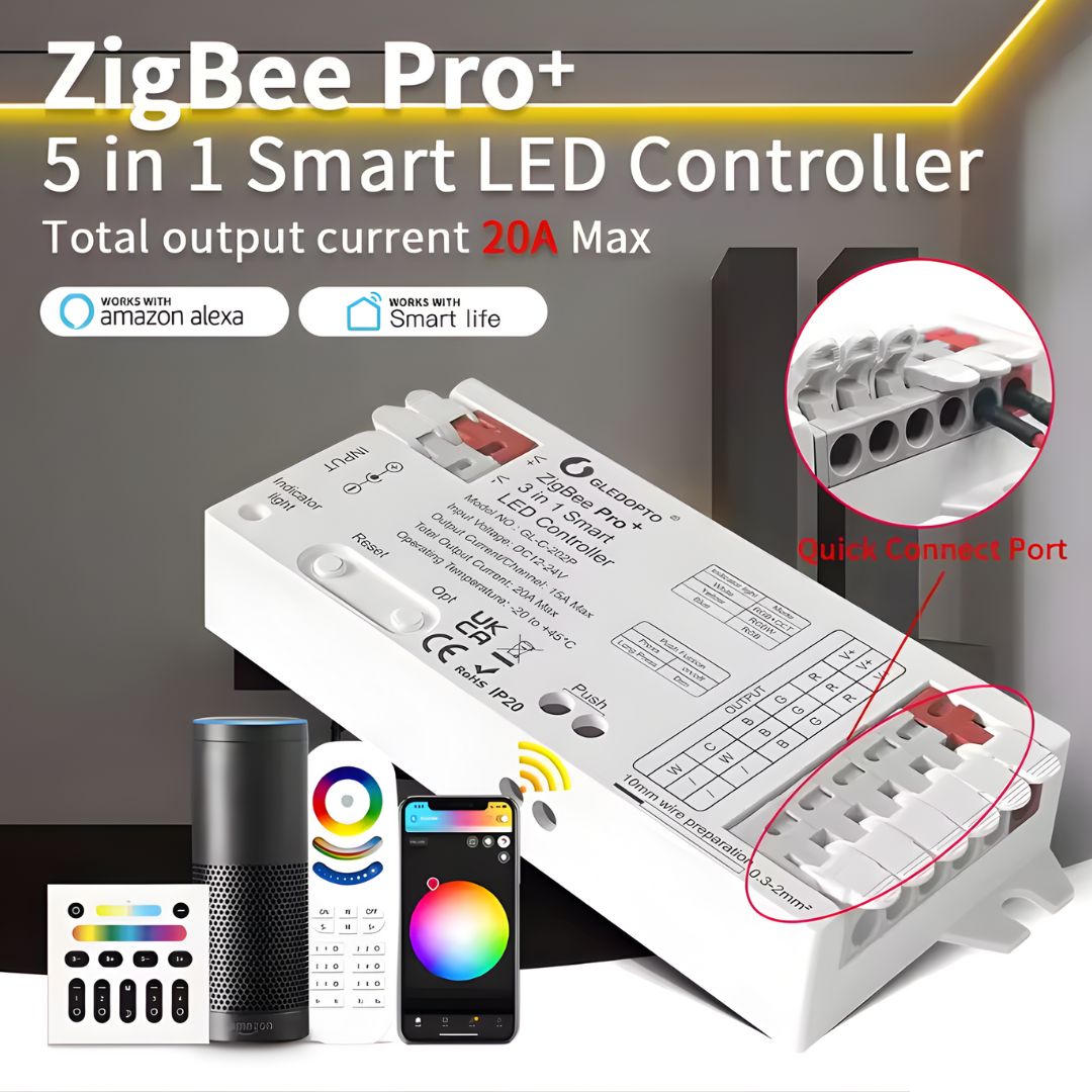 LED Light Strip Smart Controller 5 in 1 12V 24V