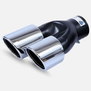 Universal Car Chrome Twin Exhaust Pipe Muffler