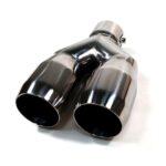 Universal Sport Twin Exhaust Pipes Muffler Trim Chrome Steel