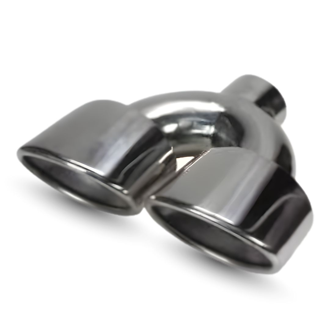 Universal Sport Twin Chrome Exhaust Pipe Trim/Muffler