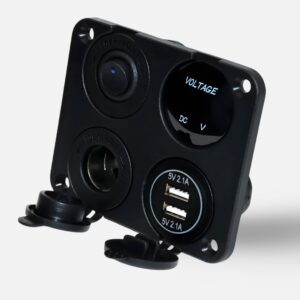 Car Light Switch Control Panel/Voltmeter & USB Charger 12V/24V