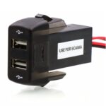 Dual USB Port Charger Socket for Scania 12/24V