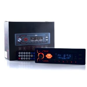 Premium Car Stereo with USB & AUX Ports 1-DIN (Red)
