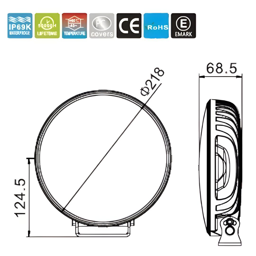9" Round LED Spotlight
